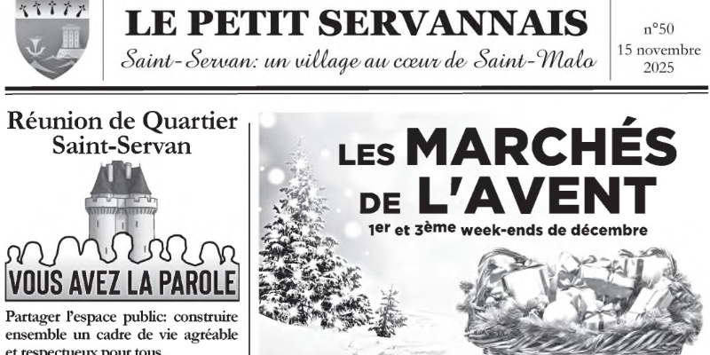 Le Petit Servannais n°50 – Novembre 2025 Le Petit Servannais n°50 - Saint-Servan : un village au coeur de Saint-Malo