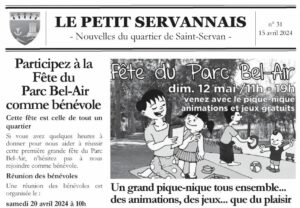 Le petit Servannais n°31 - Les nouvelles de Saint-Servan - 15 avril 2024