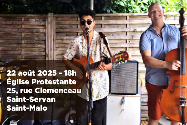 SAINT-MALO : Ritmo JSP en concert à l'Église Protestante de Saint-Servan